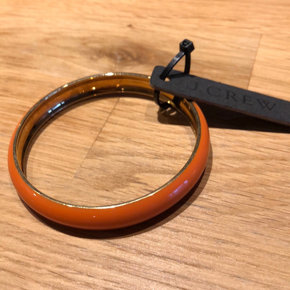JCrew orange enamel bangle NWT